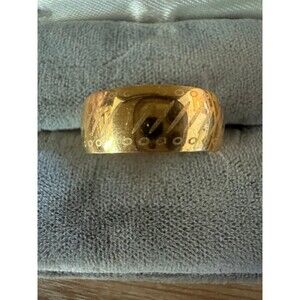 Woman’s Etched Gold Tone Band 8 new